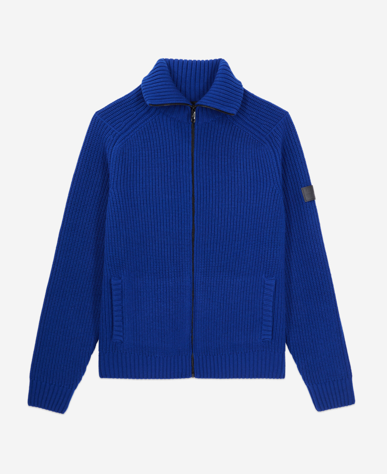The Kooples MEN ELECTRIC BLUE blue cardigan with zipper