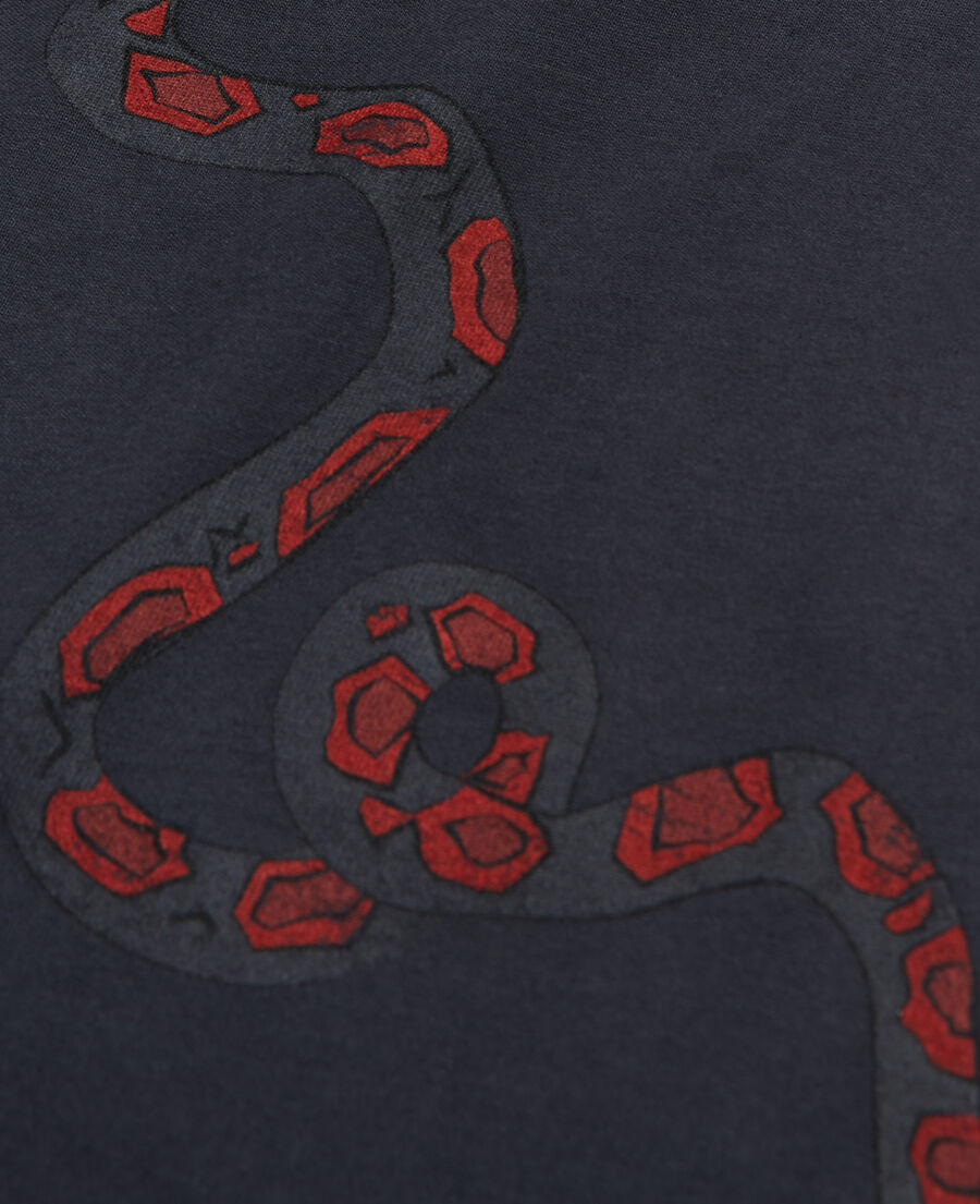 black t-shirt with screen print