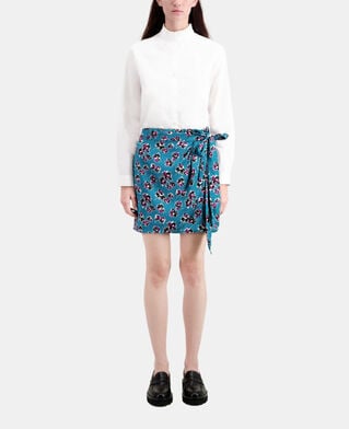 The Kooples DAMEN PINK - BLUE kurzer wickelrock mit print