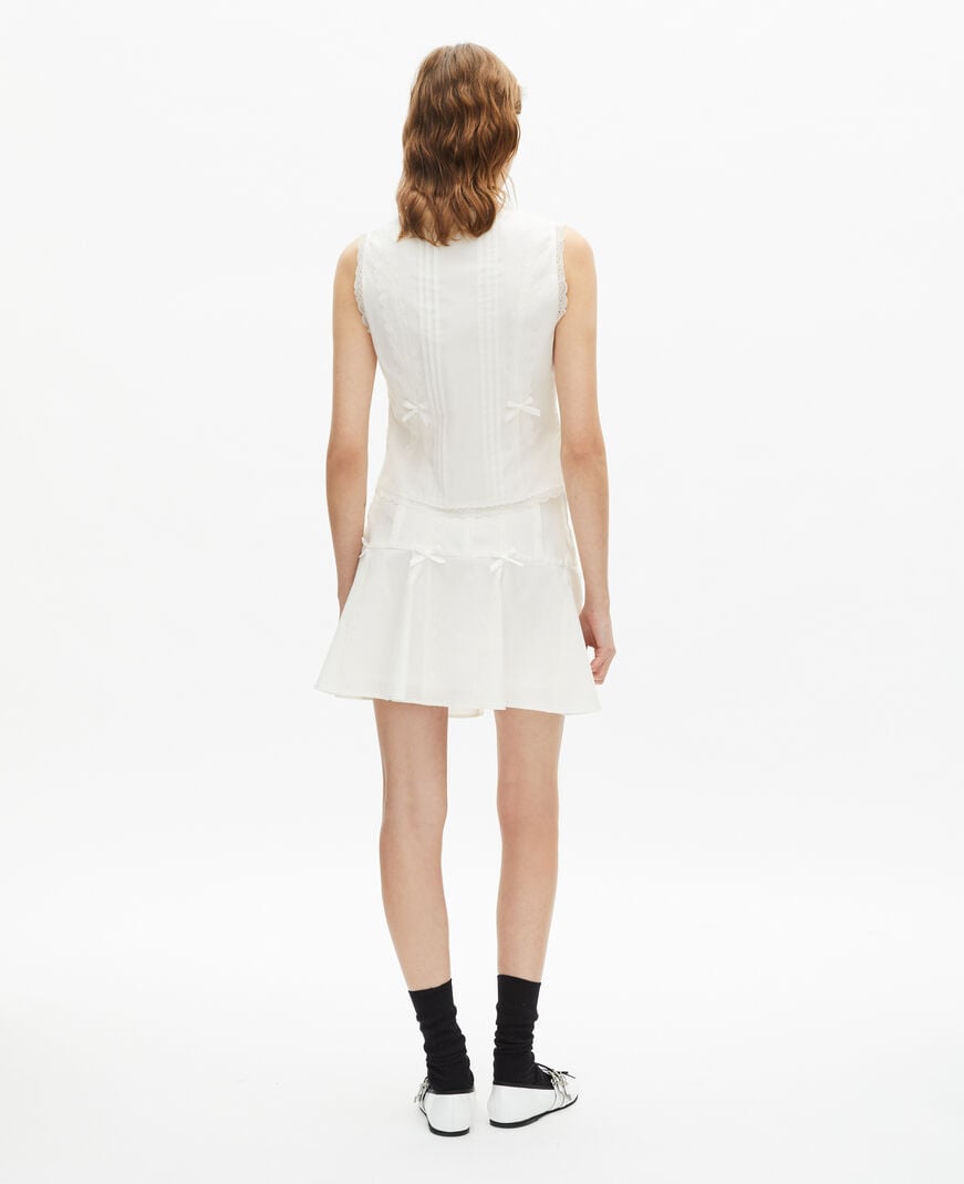 The Kooples F ECRU top with ecru lace