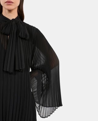 The Kooples WOMEN BLACK short black pleated dress