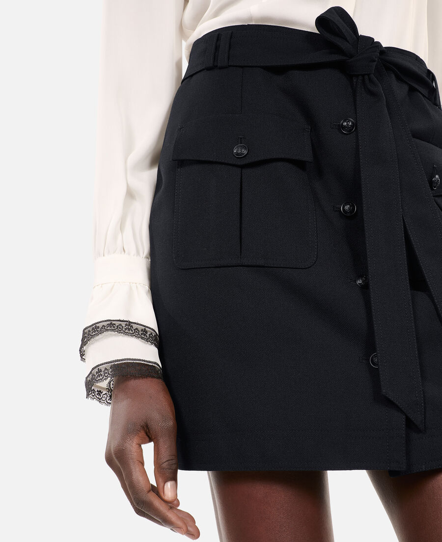 The Kooples DAMEN BLACK kurzer schwarzer rock
