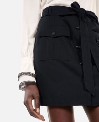 The Kooples DAMEN BLACK kurzer schwarzer rock