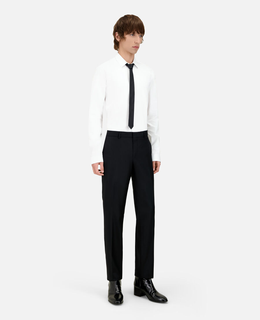 The Kooples HOMME BLACK pantalon de costume super 100's en laine noir