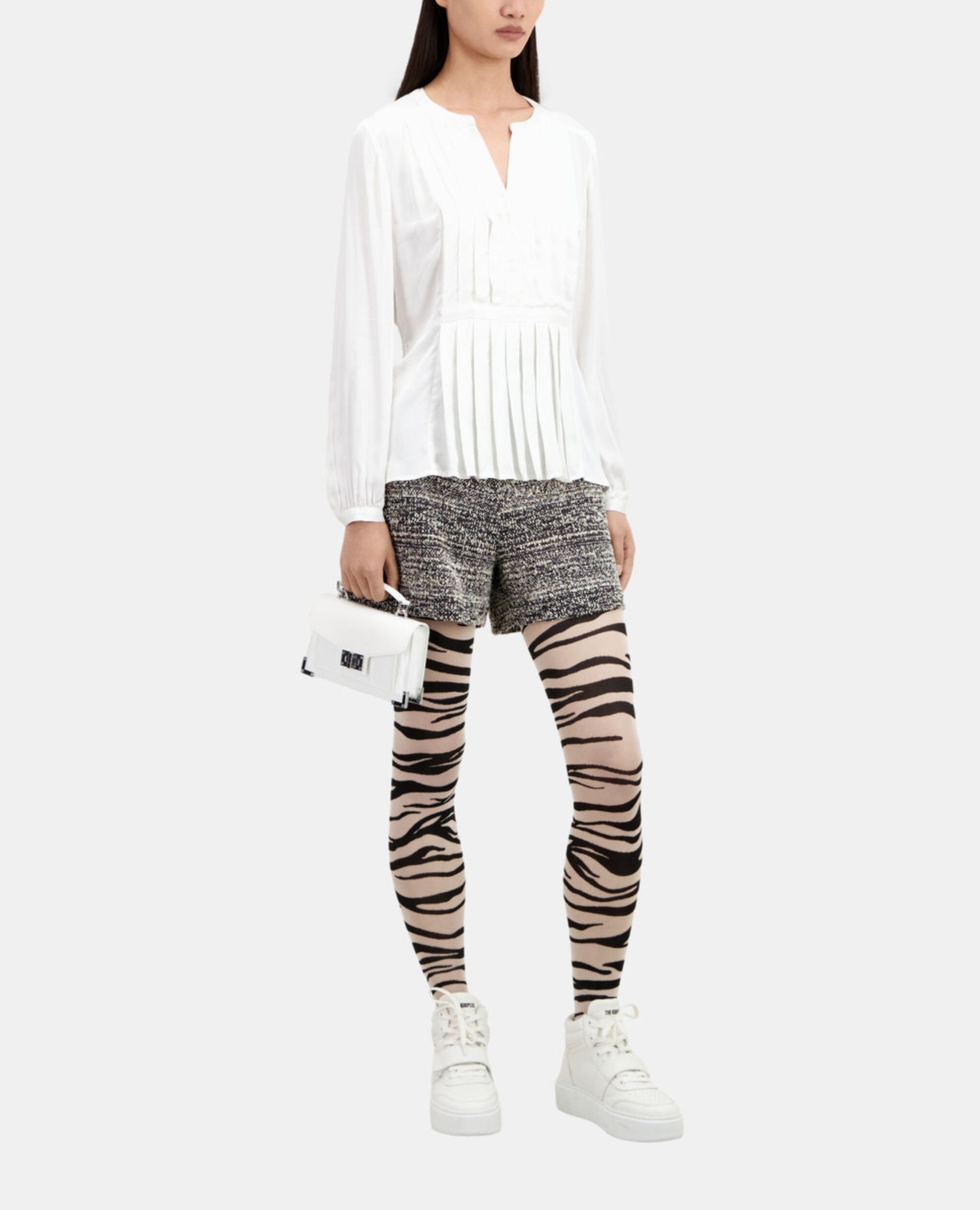 Ecru top with pleating, ECRU, hi-res image number null
