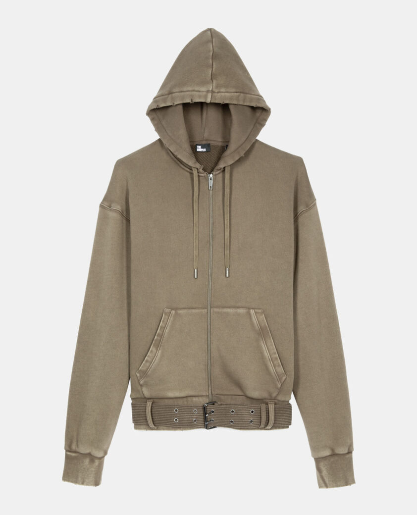 The Kooples MEN OLIVE khaki hoodie