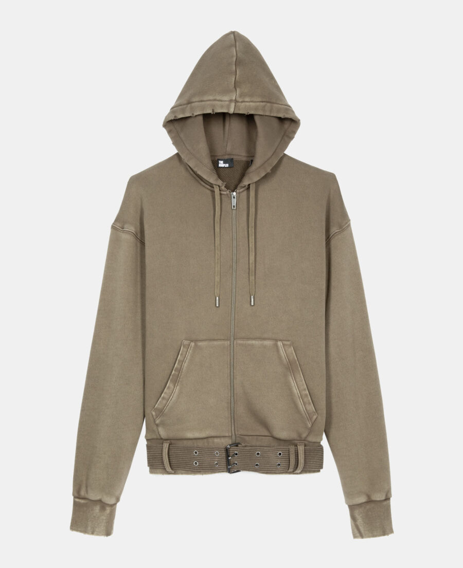 The Kooples MEN OLIVE khaki hoodie