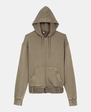 The Kooples MEN OLIVE khaki hoodie