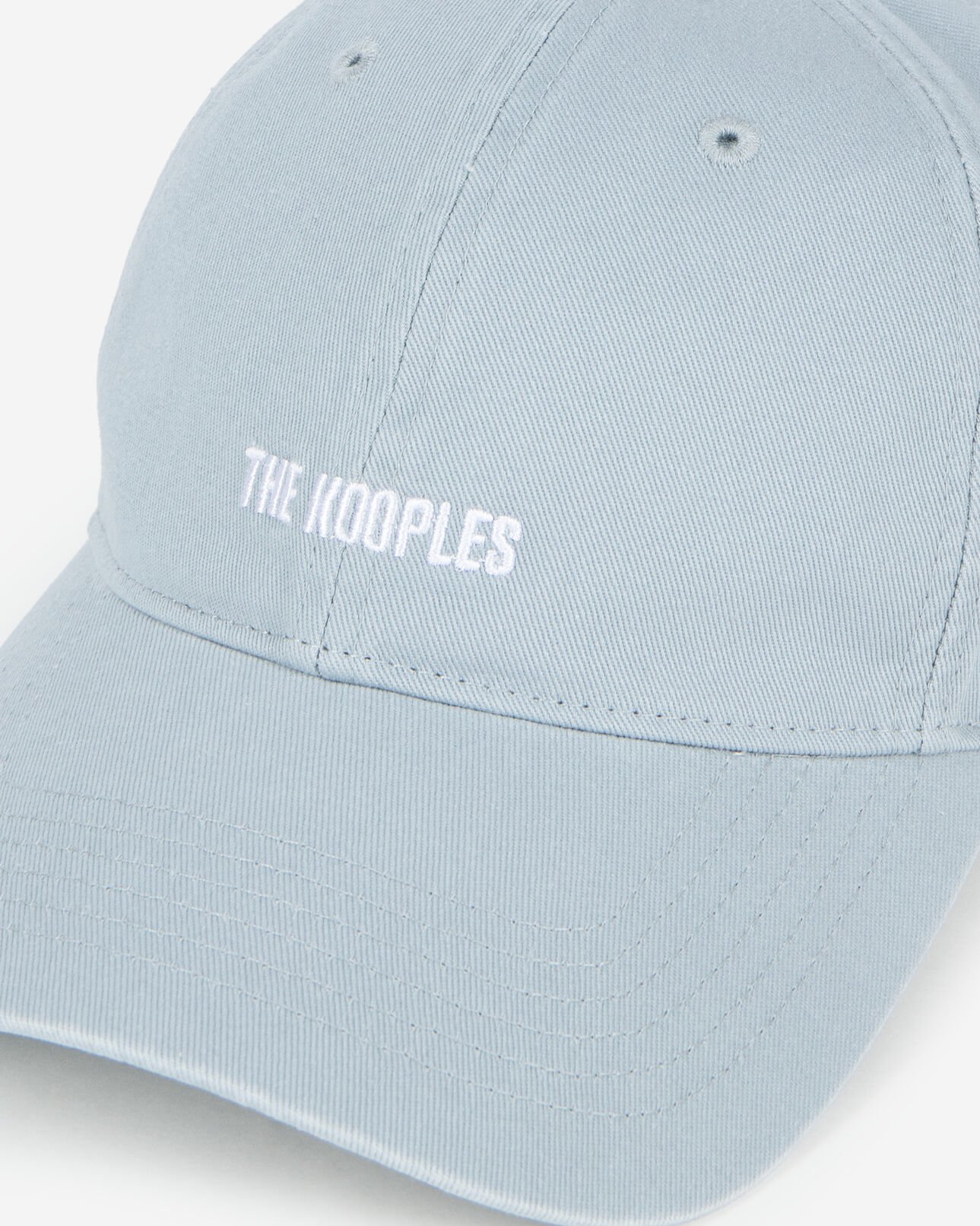 The Kooples MIXED BLUE GREY blue embroidered logo cap