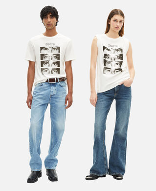 The Kooples MIXED ECRU mixed t-shirt the doors x the kooples ecru