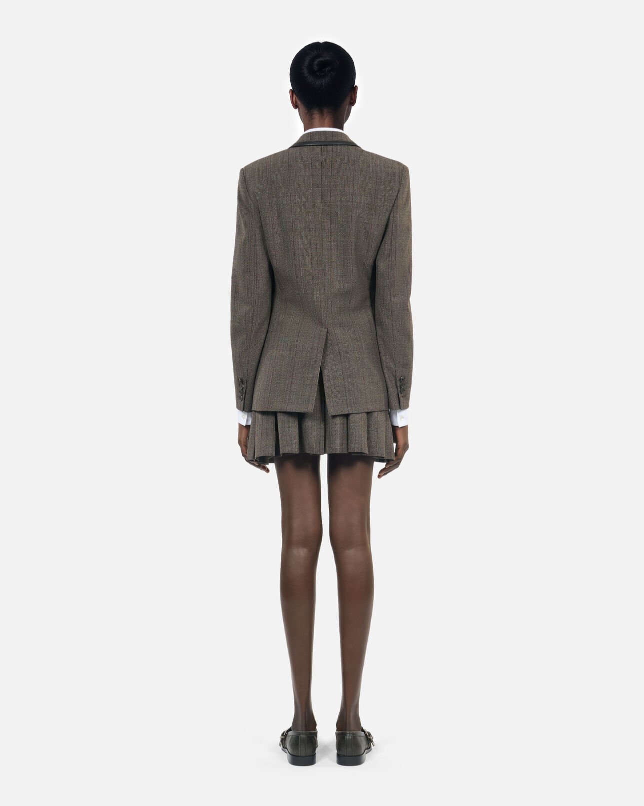 The Kooples WOMEN BROWN brown wool prince of wales jacket