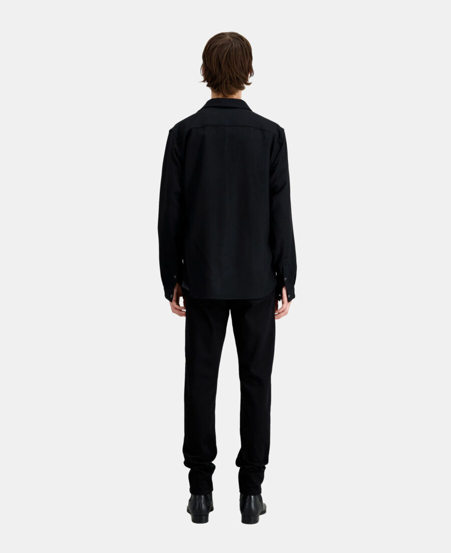 The Kooples H BLACK black flannel shirt