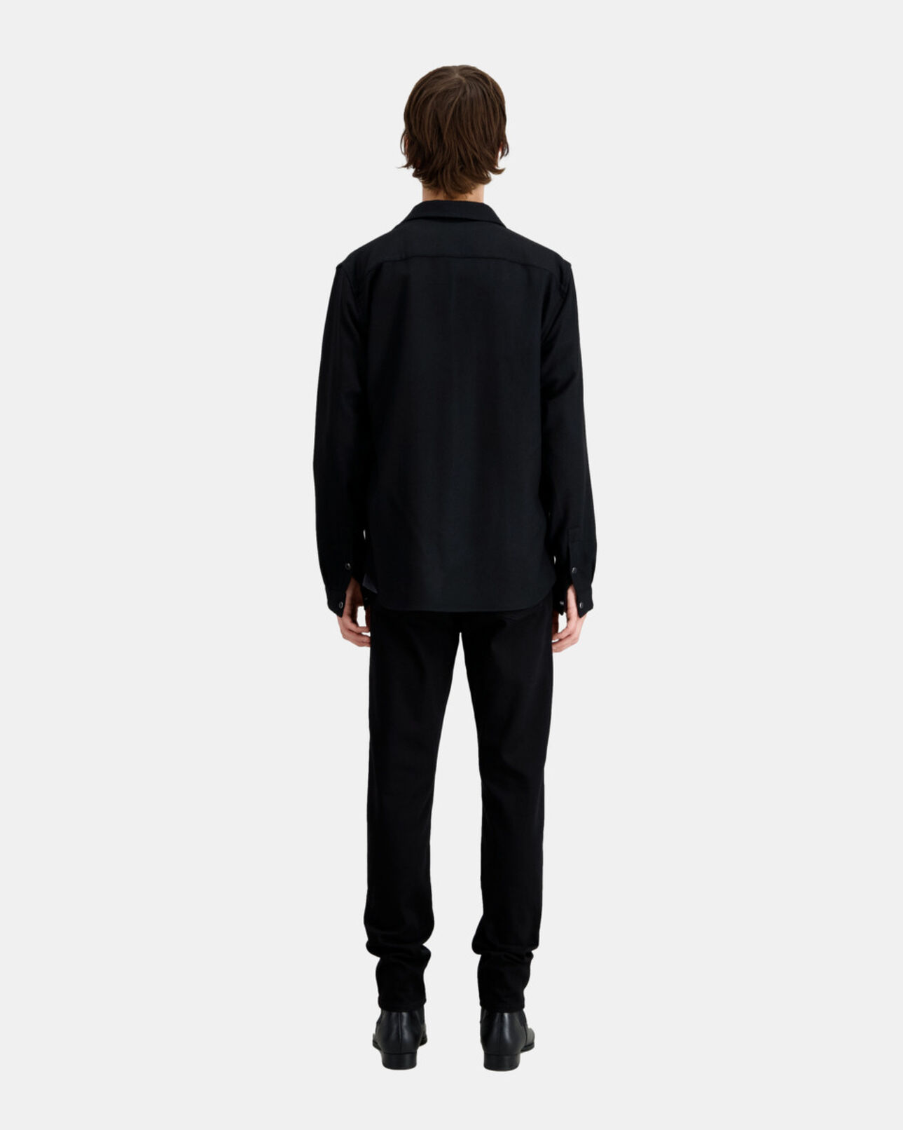 The Kooples H BLACK black flannel shirt