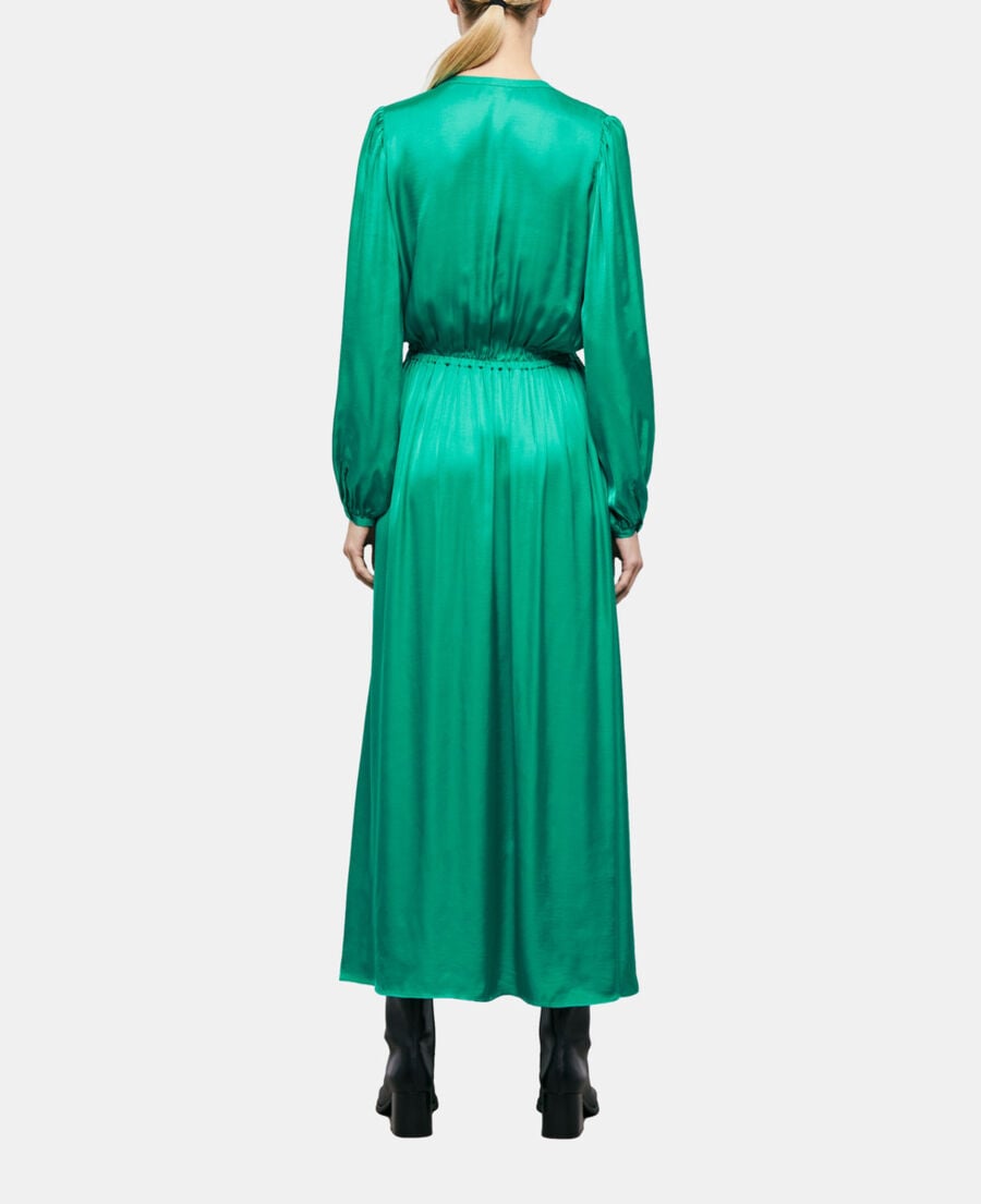 The Kooples FEMME GREEN robe longue verte