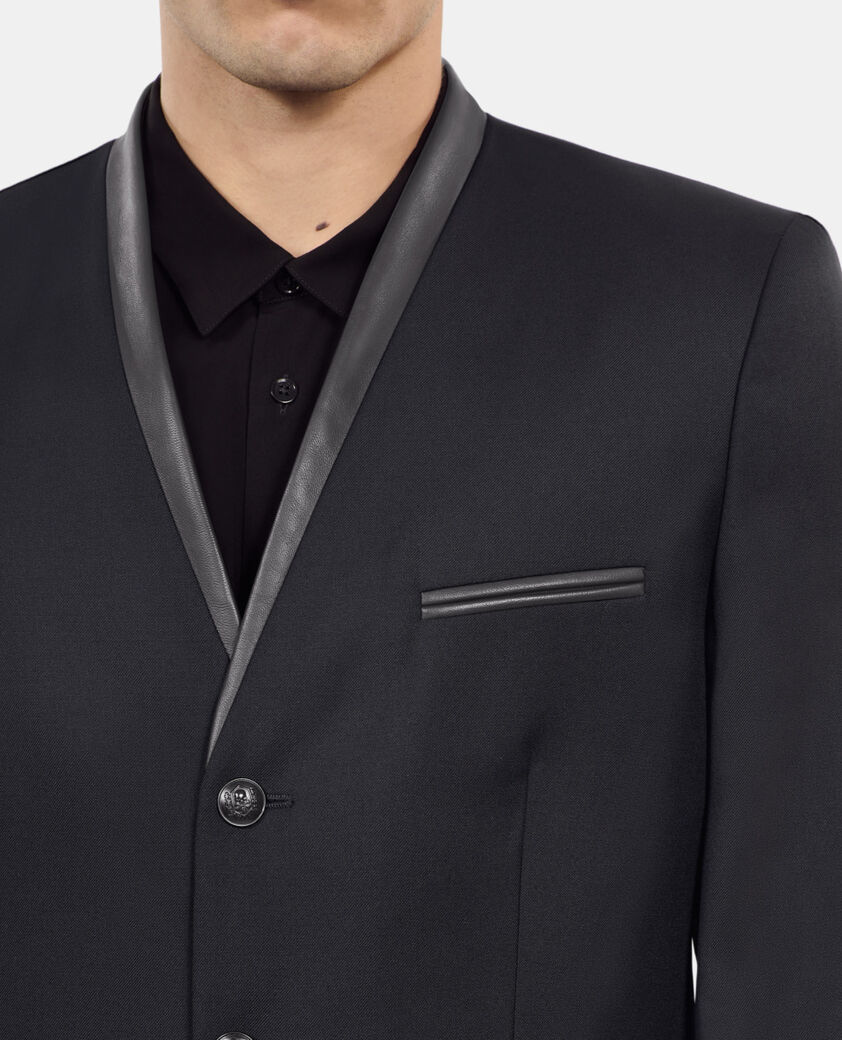 The Kooples HERREN BLACK schwarzer blazer aus wolle