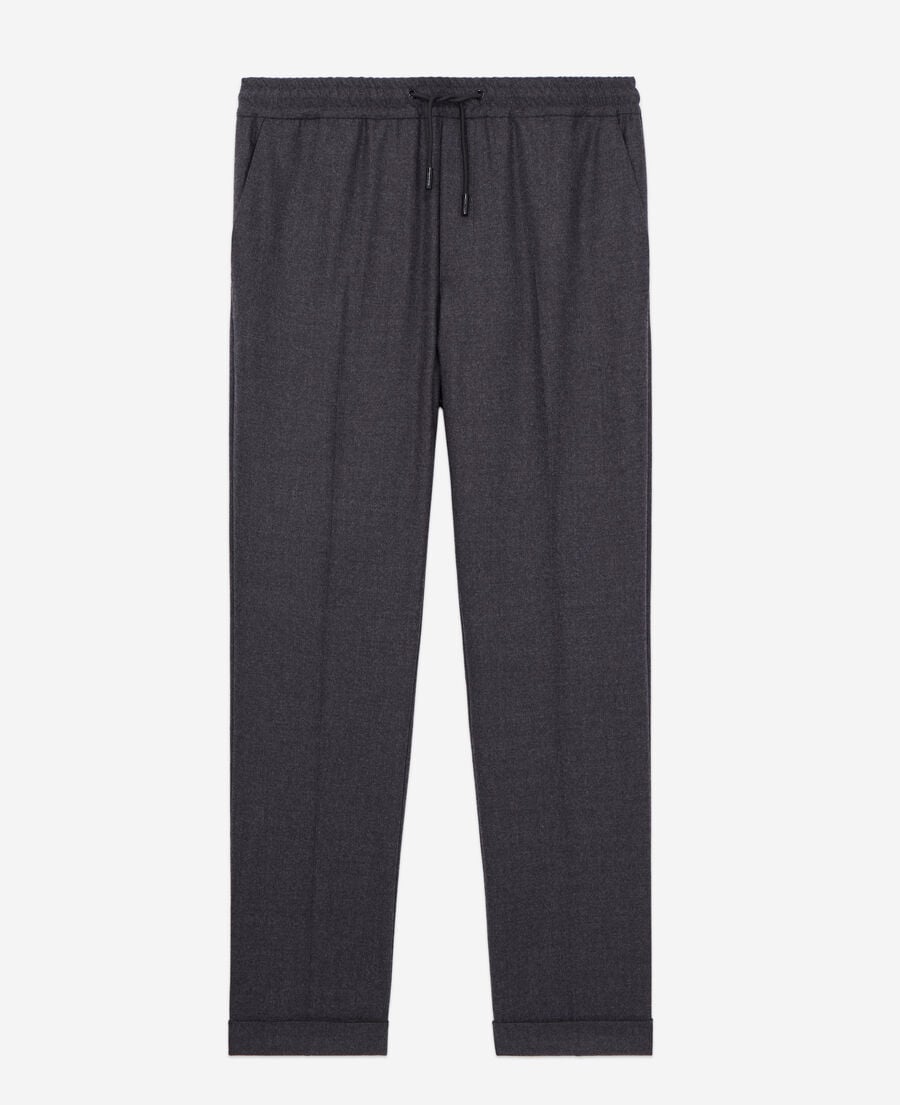 The Kooples MEN DARK GREY grey flannel trousers