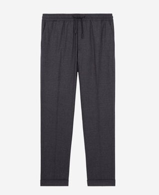 The Kooples MEN DARK GREY grey flannel trousers