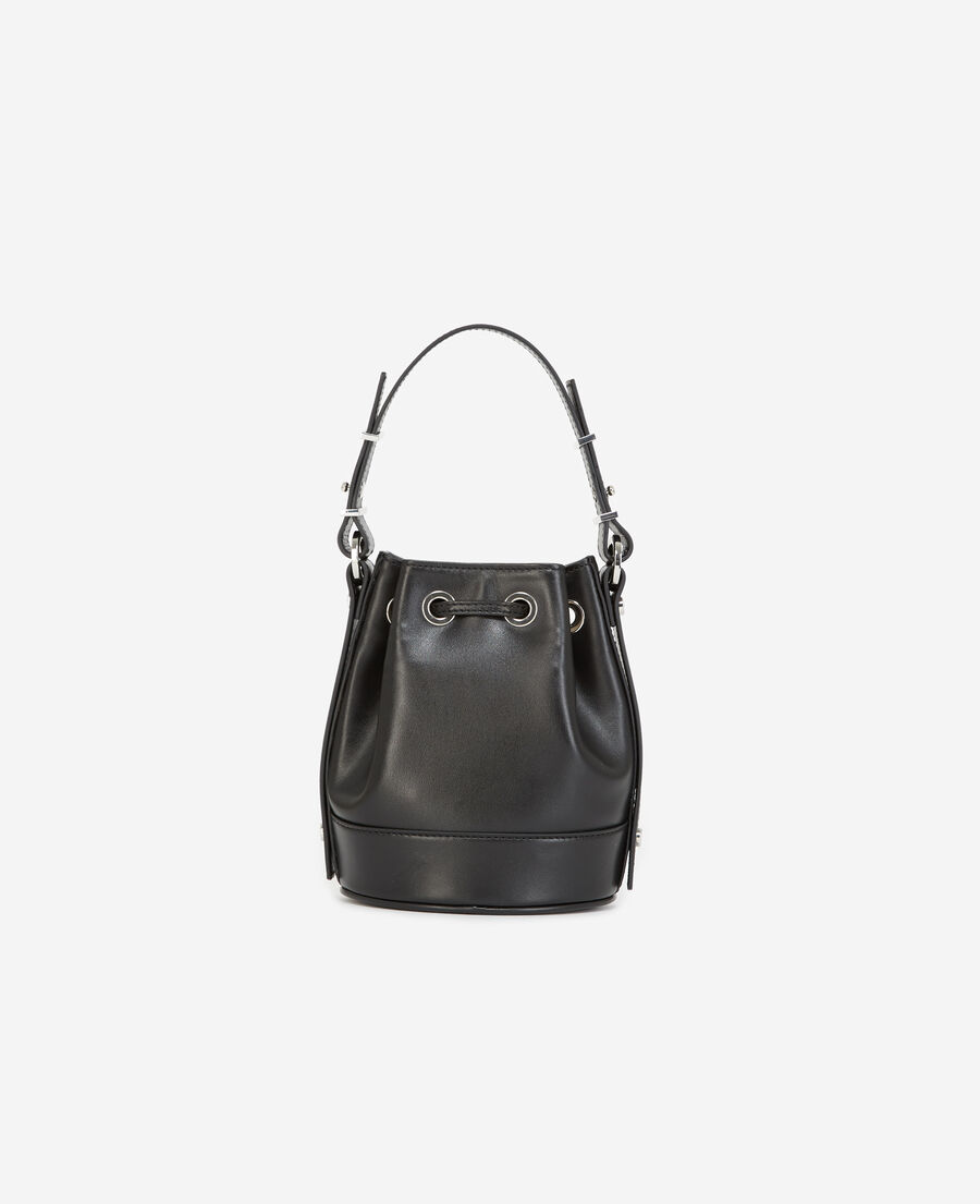 sac tina small cuir lisse noir