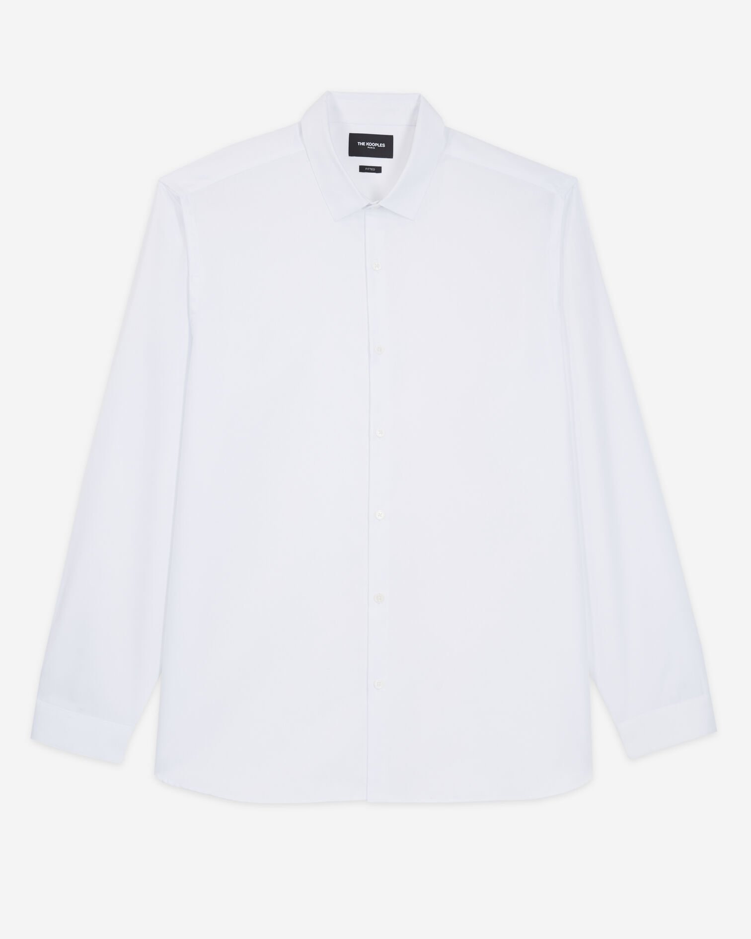 White cotton formal shirt, WHITE, hi-res image number null