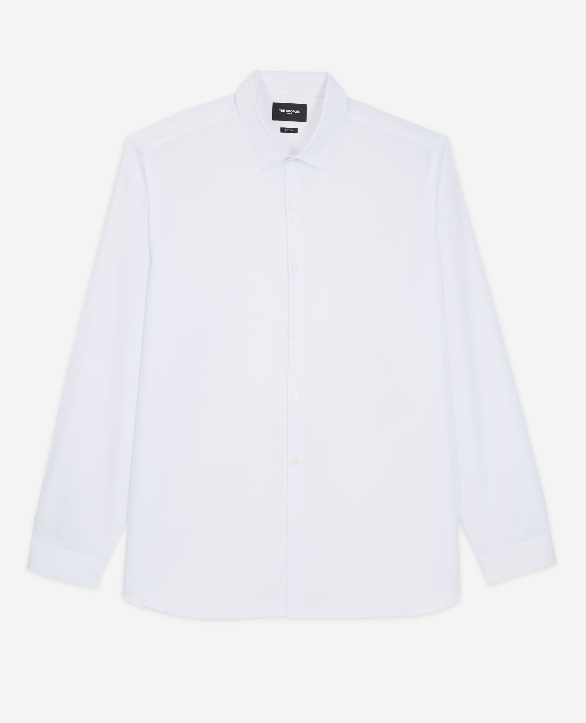 Camisa formal blanca algodón, WHITE, hi-res image number null