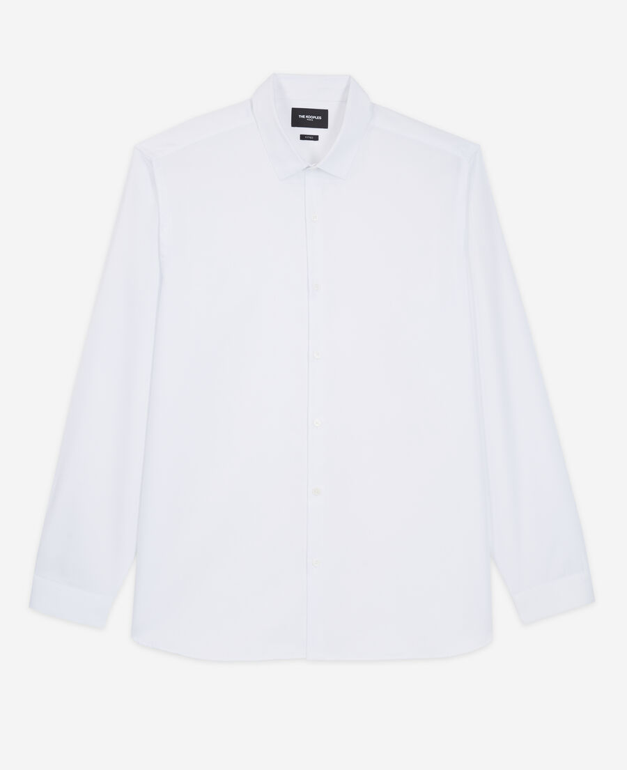 chemise formelle blanche en coton