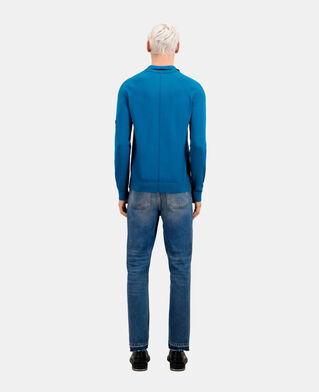 The Kooples HOMME MEDIUM BLUE polo bleu en maille