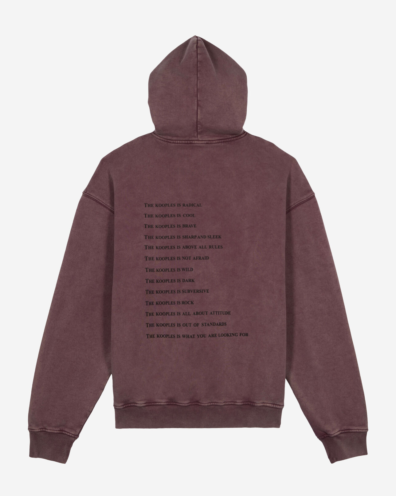 The Kooples MEN FIGUE burgundy what is hooded sweatshirt