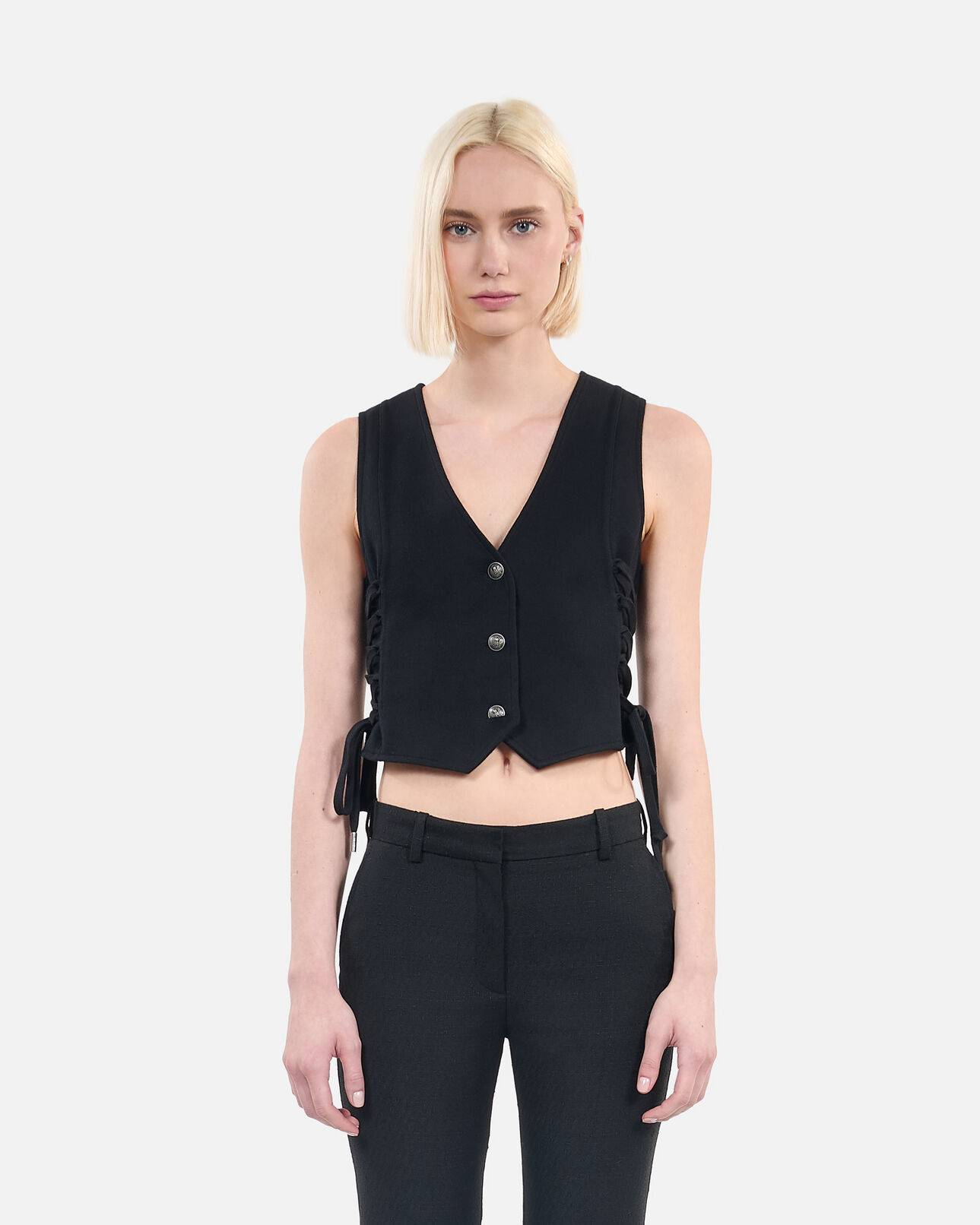 The Kooples F BLACK black waistcoat with lacing 