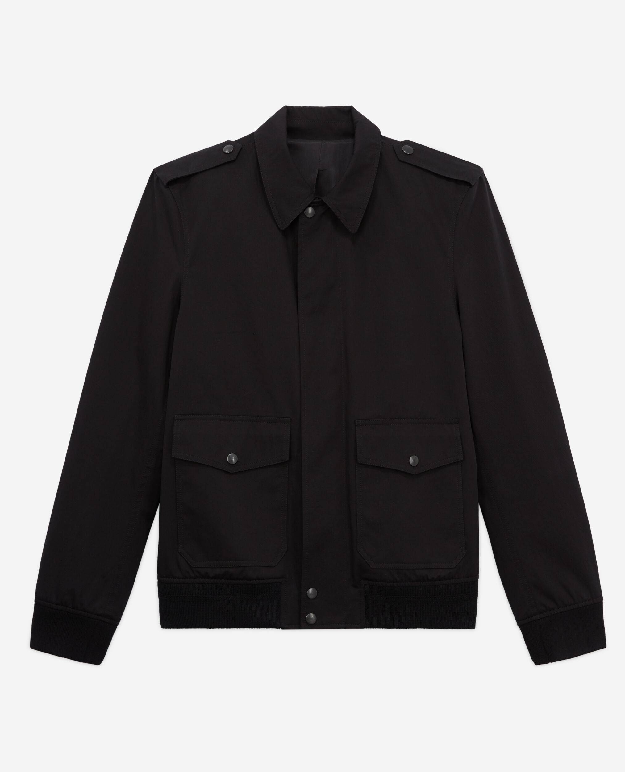 Black cotton jacket, BLACK, hi-res image number null