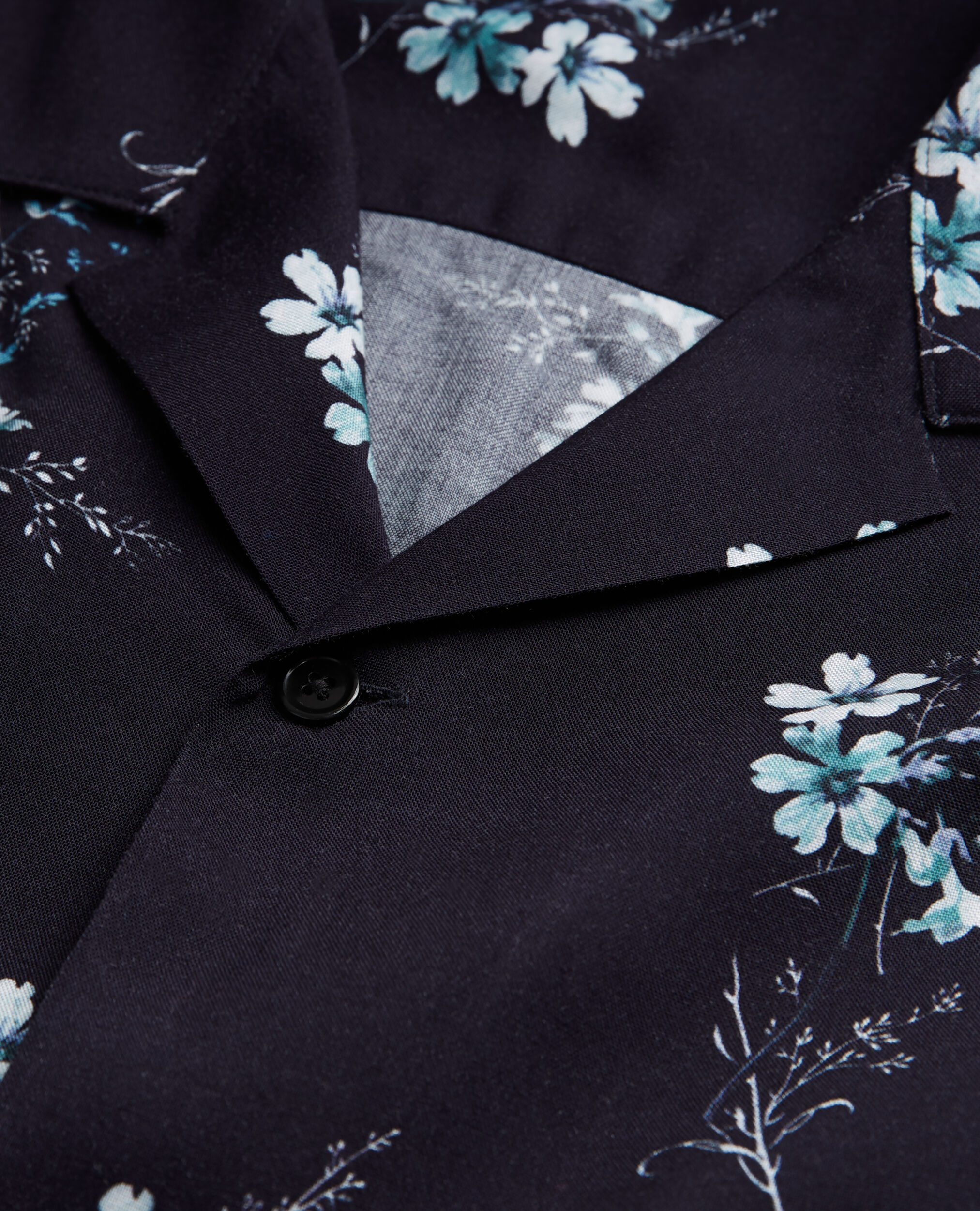 Hemd mit Blumenmuster, DARK NAVY / BLUE EYES, hi-res image number null