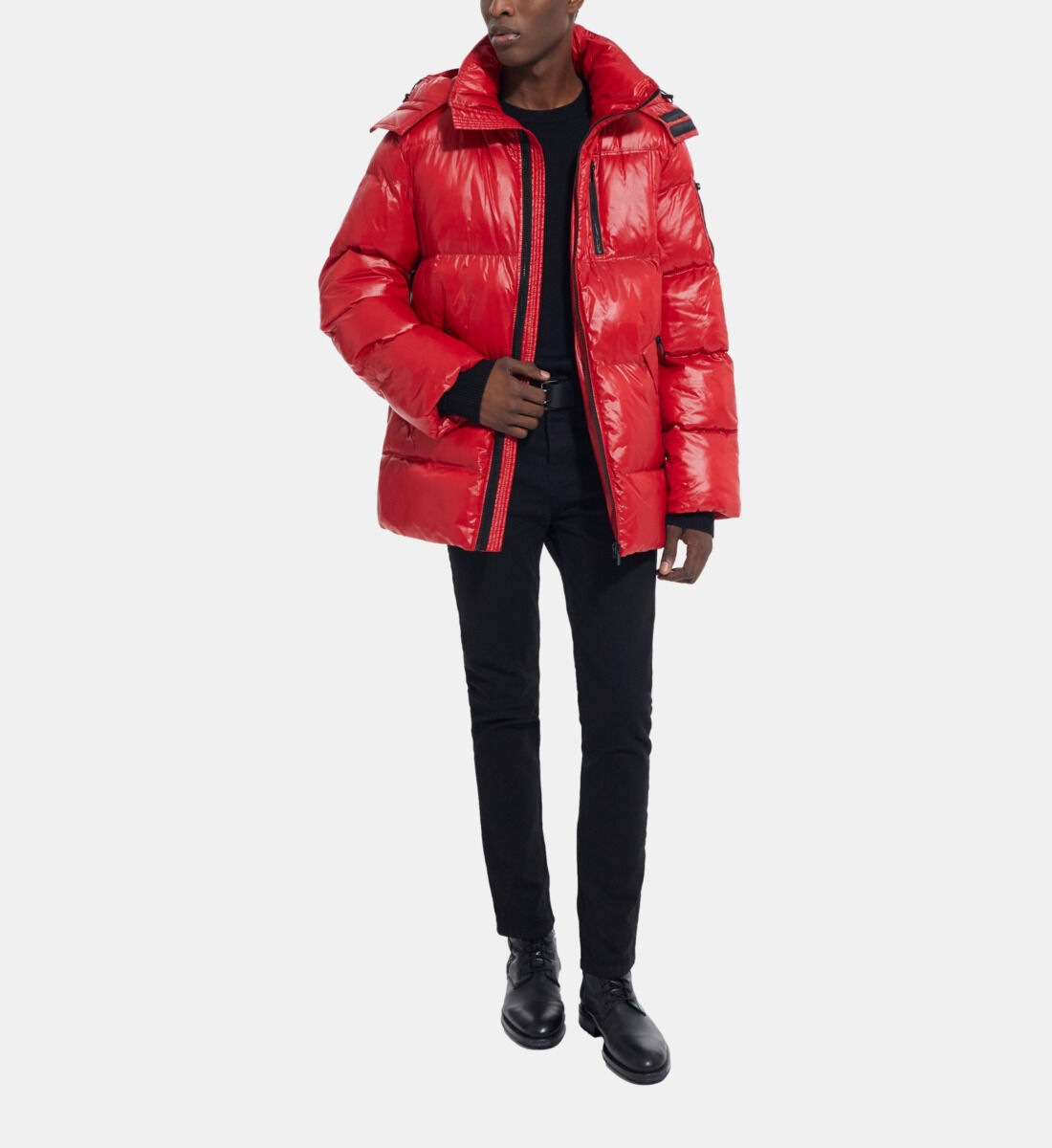 Mens red down best sale jacket