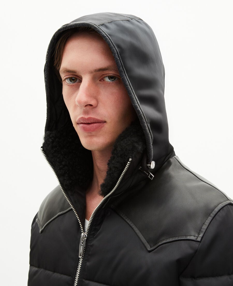 The Kooples HERREN BLACK daunenjacke mit wasserabweisender behandlung schwarz