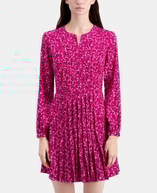 The Kooples FEMME PINK BLACK robe courte imprimée avec plissage