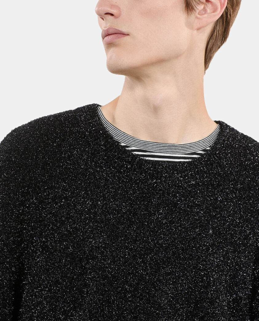 The Kooples HOMME BLACK pull paillet&eacute; noir