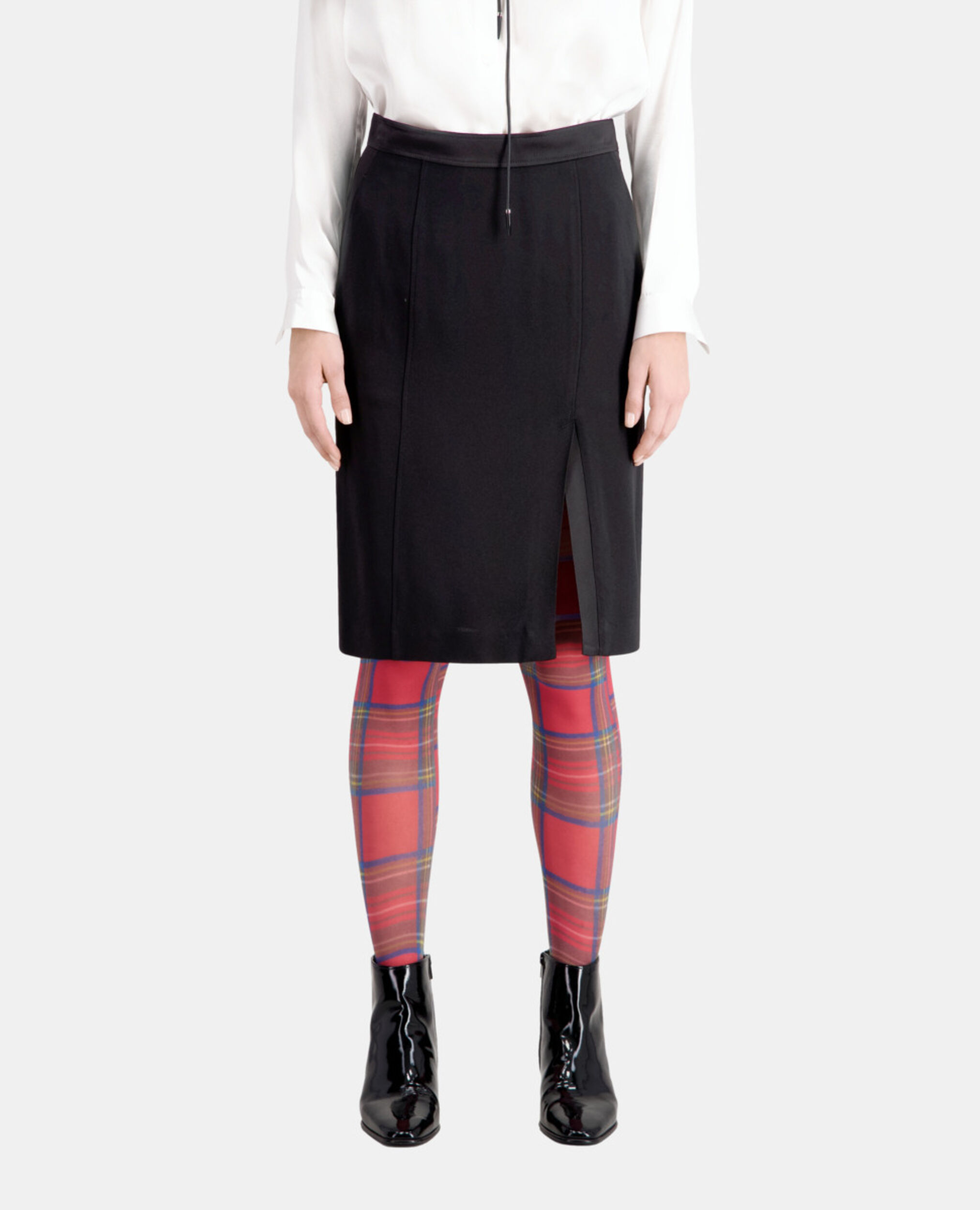 Black midi pencil skirt, BLACK, hi-res image number null