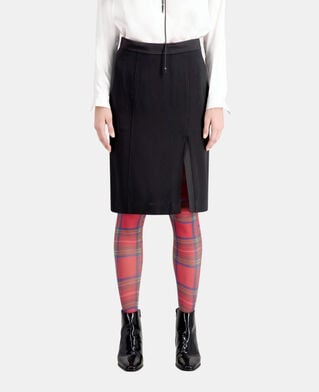 The Kooples WOMEN BLACK black midi pencil skirt
