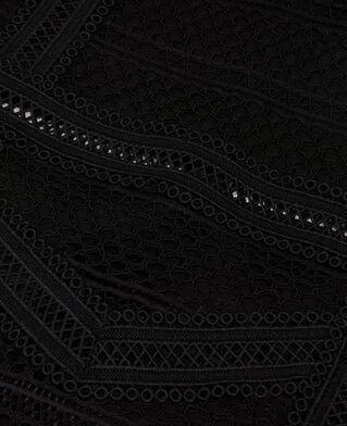 The Kooples FEMME BLACK robe courte en guipure noire