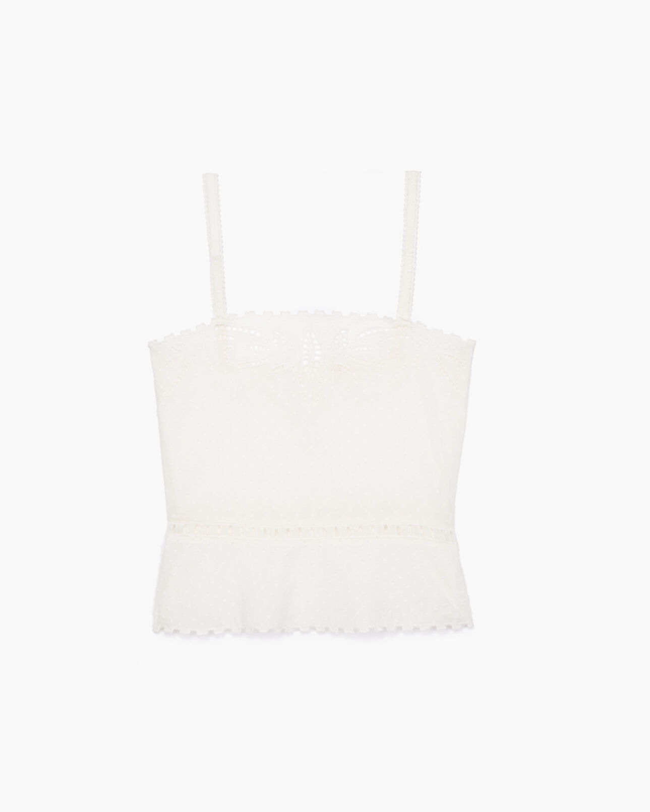 The Kooples WOMEN ECRU embroidered top