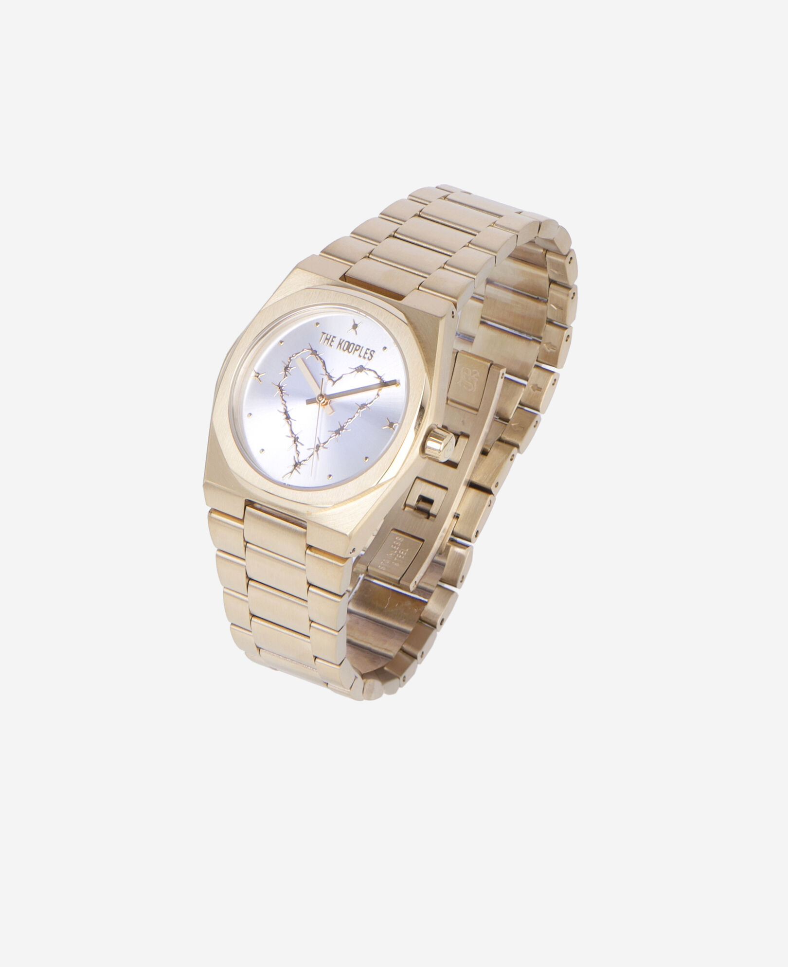 The Kooples MIXED GOLD heart wire watch
