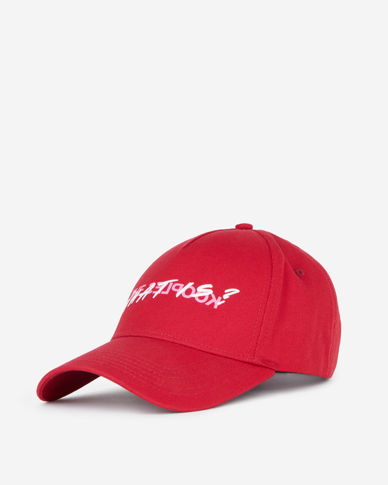 The Kooples UNISEX RUBIS rote kappe mit „what is“-schriftzug