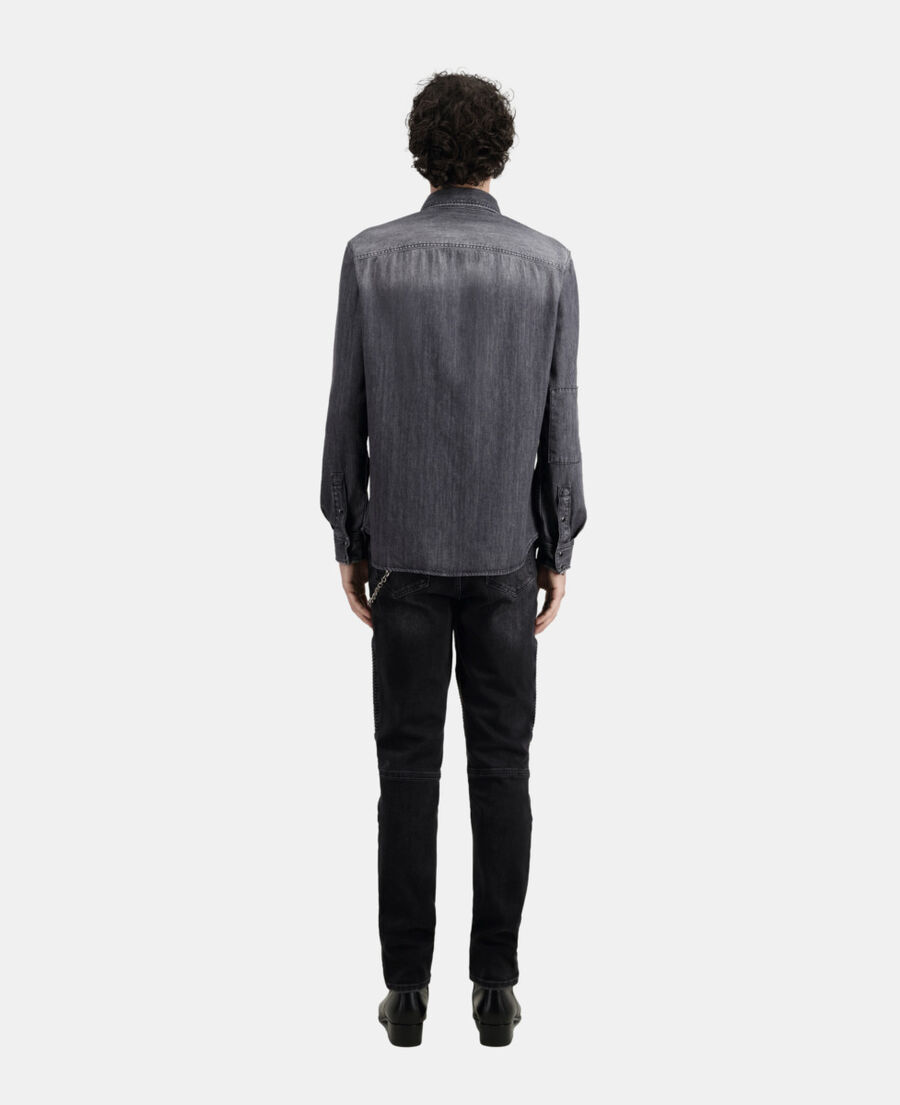 graues hemd aus denim