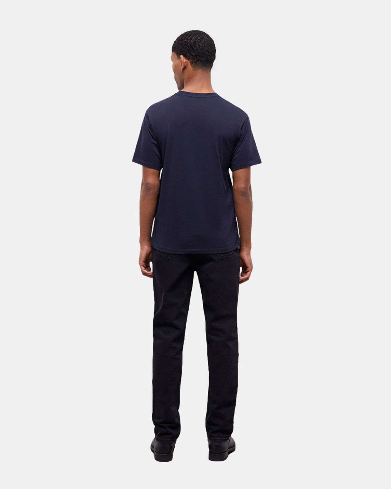 The Kooples MEN NAVY men's blue printed cotton t-shirt