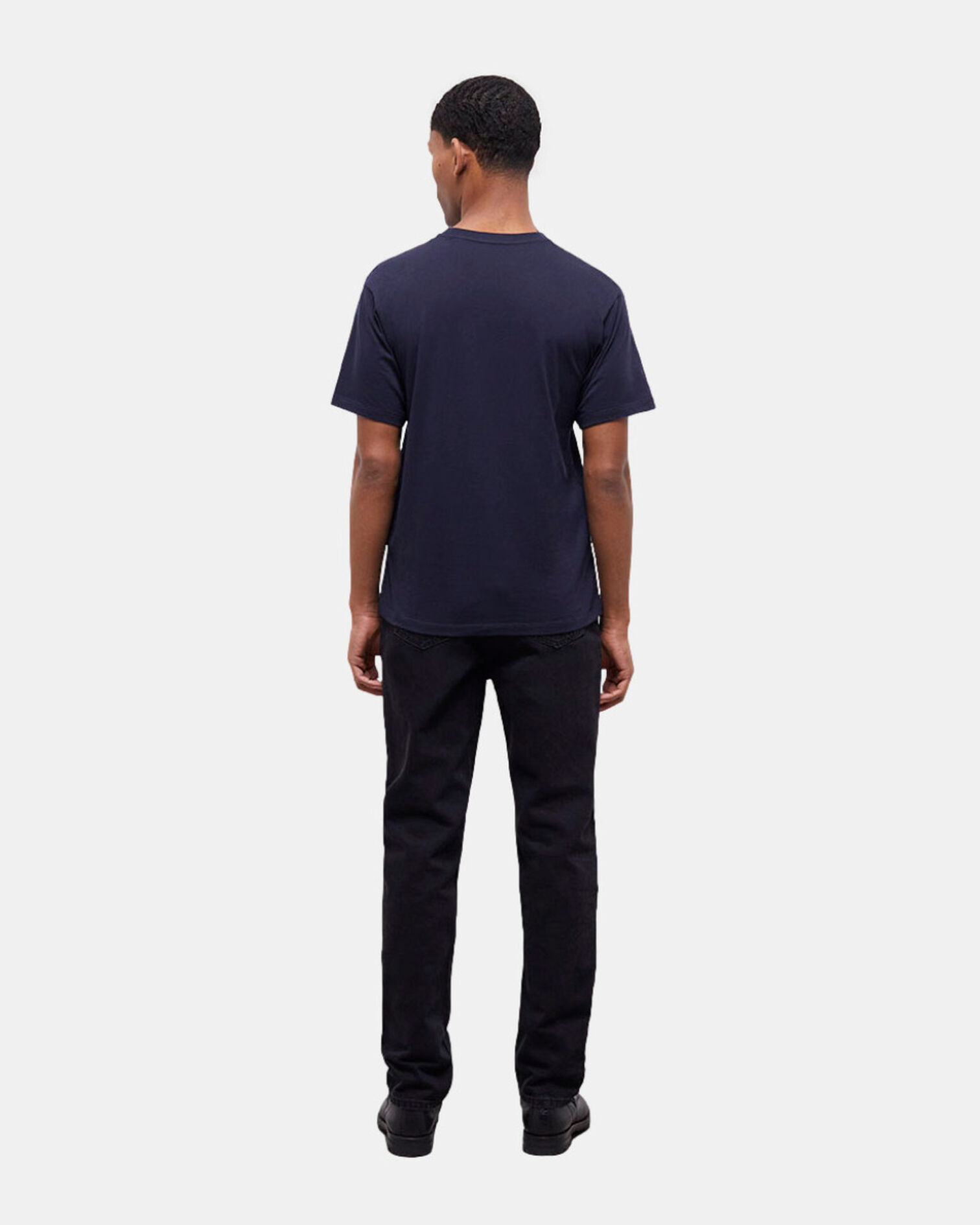 Men's blue printed cotton t-shirt, NAVY, hi-res image number null