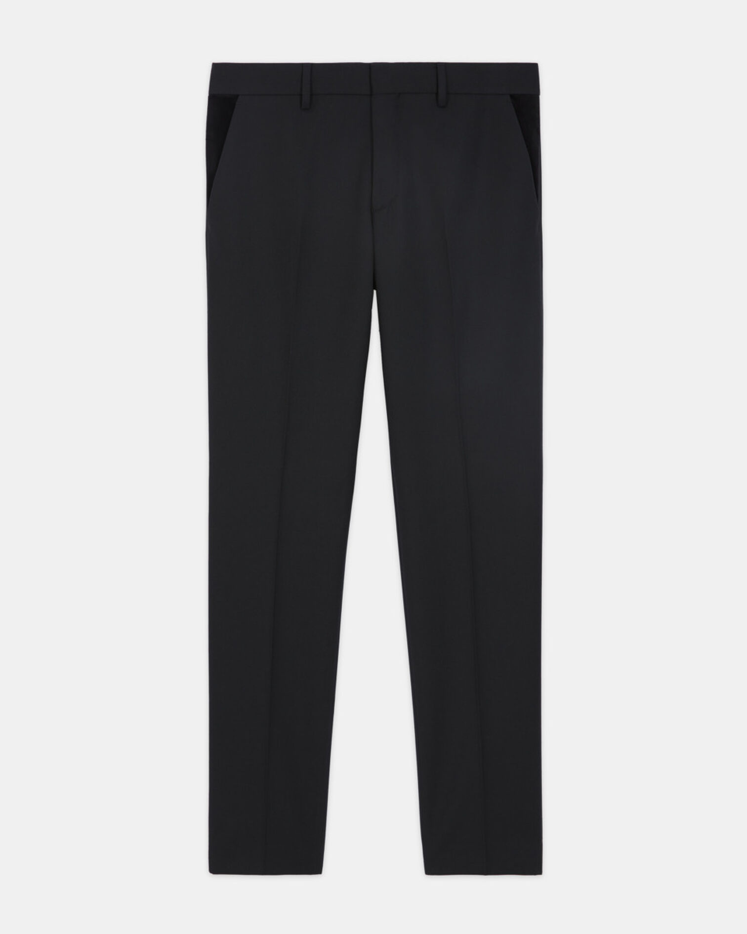 Black wool suit pants, BLACK, hi-res image number null