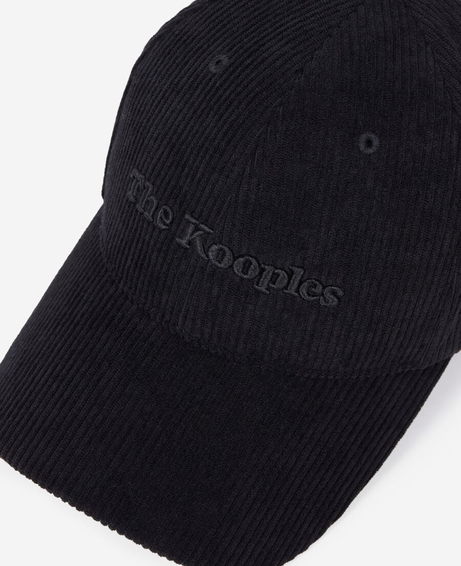 The Kooples DAMEN BLACK schwarze kappe aus cordsamt