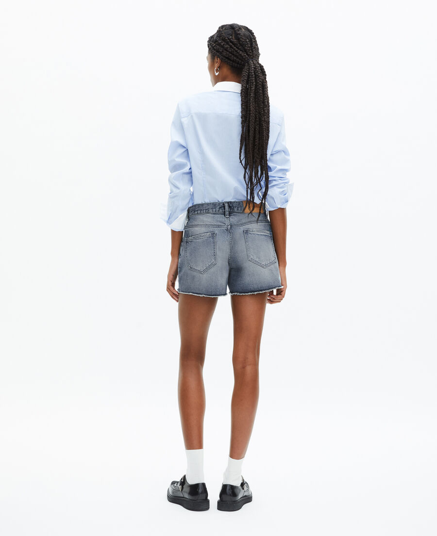 The Kooples WOMEN BABY BLUE blue denim shorts