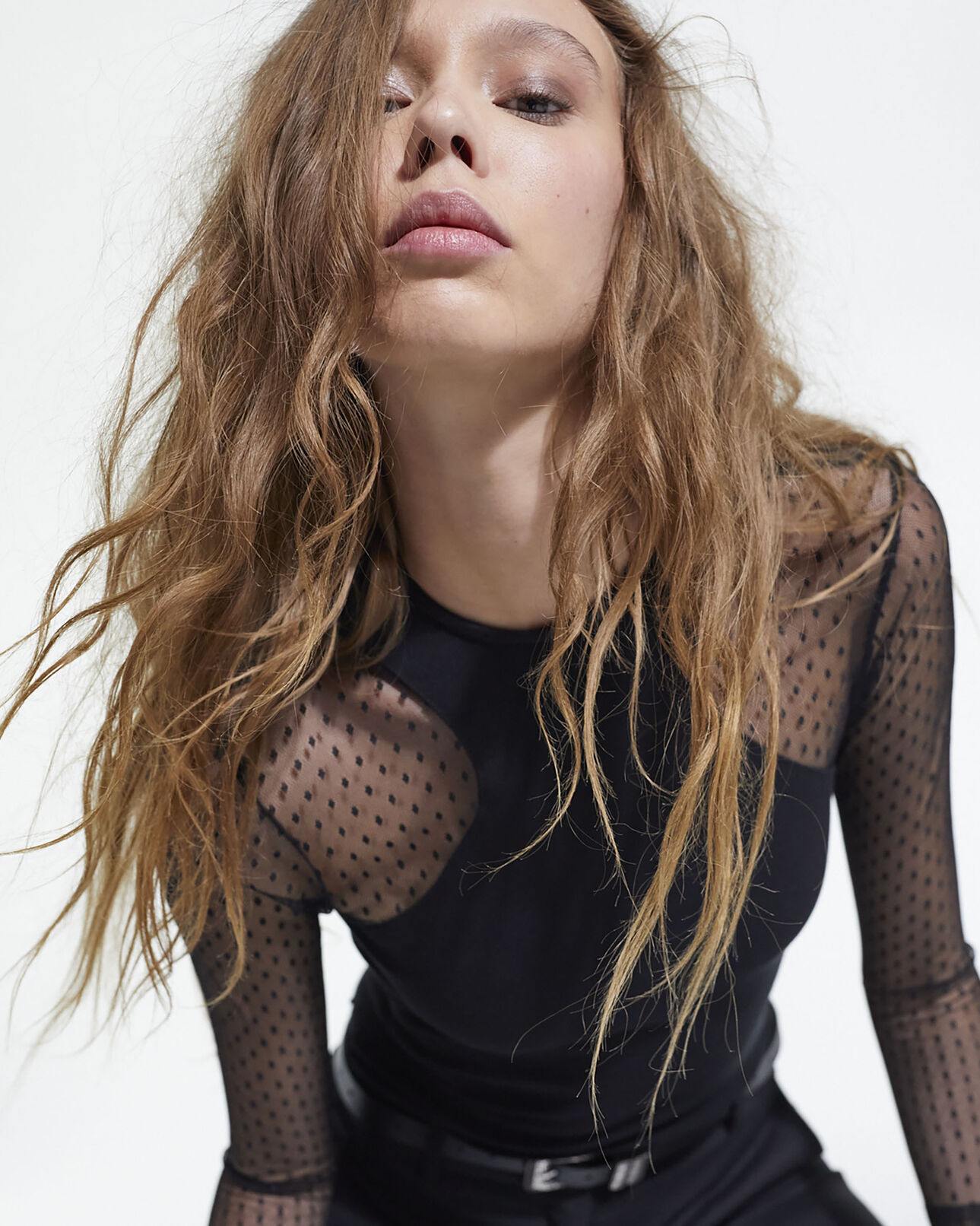The Kooples FEMME BLACK top noir