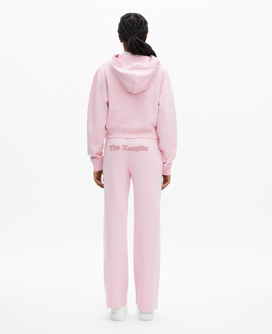 The Kooples FEMME LILA sweatshirt à zip avec logo rose
