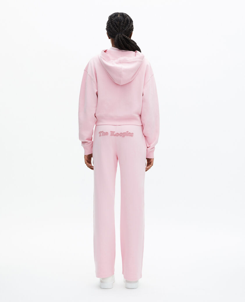 The Kooples WOMEN LILA pink logo zip-up sweatshirt
