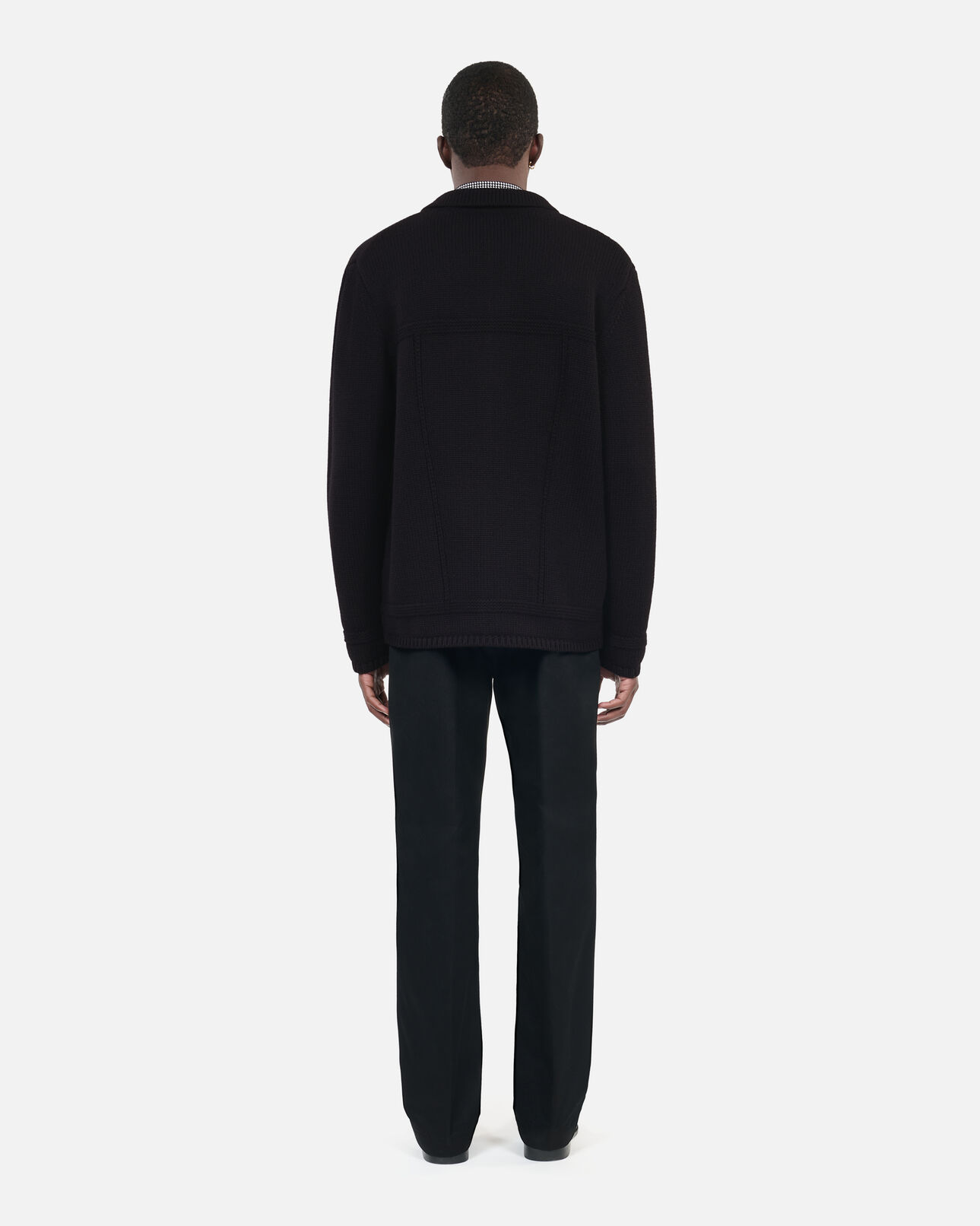 The Kooples MEN BLACK black wool cardigan